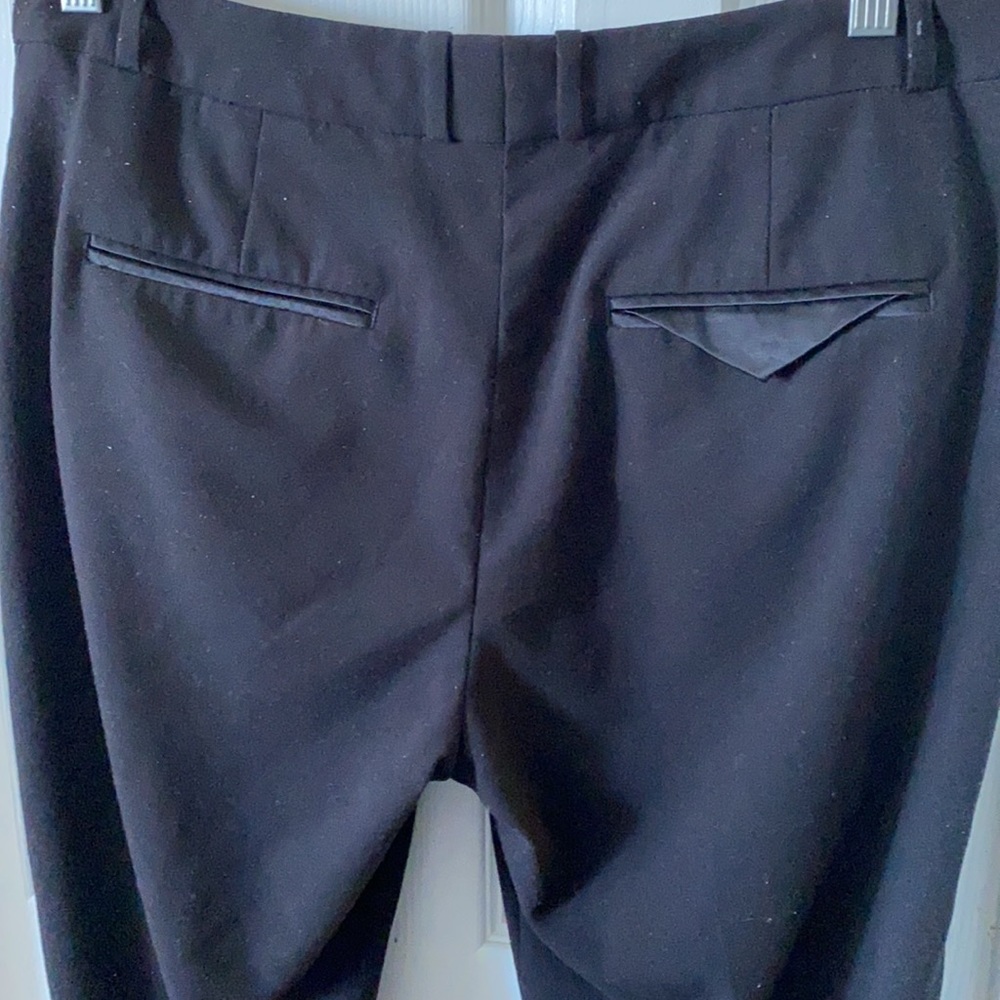 H&M Black Dress satin seamed Pants - 10